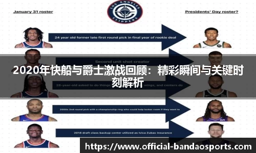 2020年快船与爵士激战回顾：精彩瞬间与关键时刻解析